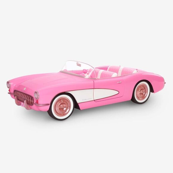Barbie Movie Convertible Corvette Car Pastel Pink Retro Old Fashioned Classic - Picture 1 of 16